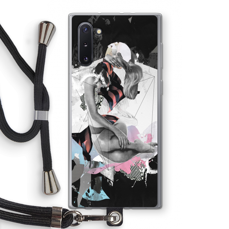 CaseCompany Camouflage de sommeil: Samsung Galaxy Note 10 Transparant Hoesje met koord