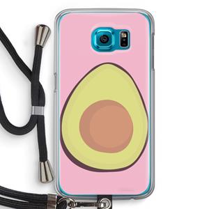 CaseCompany Avocado: Samsung Galaxy S6 Transparant Hoesje met koord