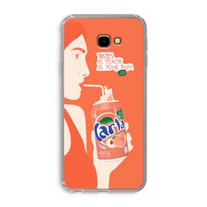 CaseCompany Peach please!: Samsung Galaxy J4 Plus Transparant Hoesje