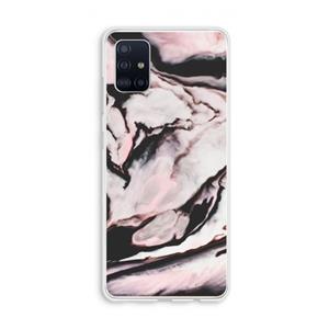 CaseCompany Roze stroom: Galaxy A51 4G Transparant Hoesje