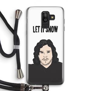 CaseCompany Let It Snow: Samsung Galaxy J8 (2018) Transparant Hoesje met koord