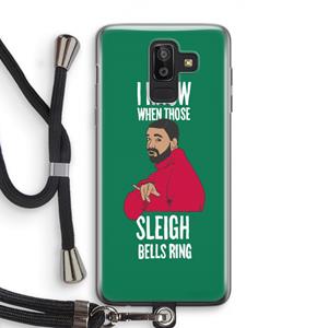 CaseCompany Sleigh Bells Ring: Samsung Galaxy J8 (2018) Transparant Hoesje met koord