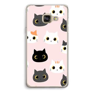 CaseCompany Katten: Samsung A3 (2017) Transparant Hoesje