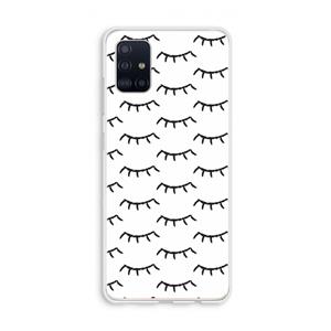 CaseCompany Wimpers: Galaxy A51 4G Transparant Hoesje