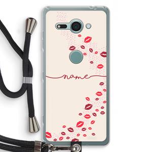 CaseCompany Kusjes: Sony Xperia XZ2 Compact Transparant Hoesje met koord