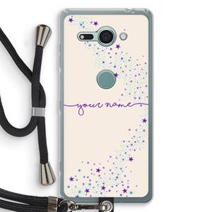 CaseCompany Sterren: Sony Xperia XZ2 Compact Transparant Hoesje met koord