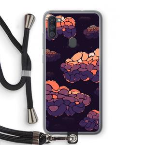 CaseCompany Patroon Wolken: Samsung Galaxy A11 Transparant Hoesje met koord