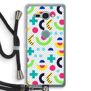 CaseCompany 8-bit N°1: Sony Xperia XZ2 Compact Transparant Hoesje met koord