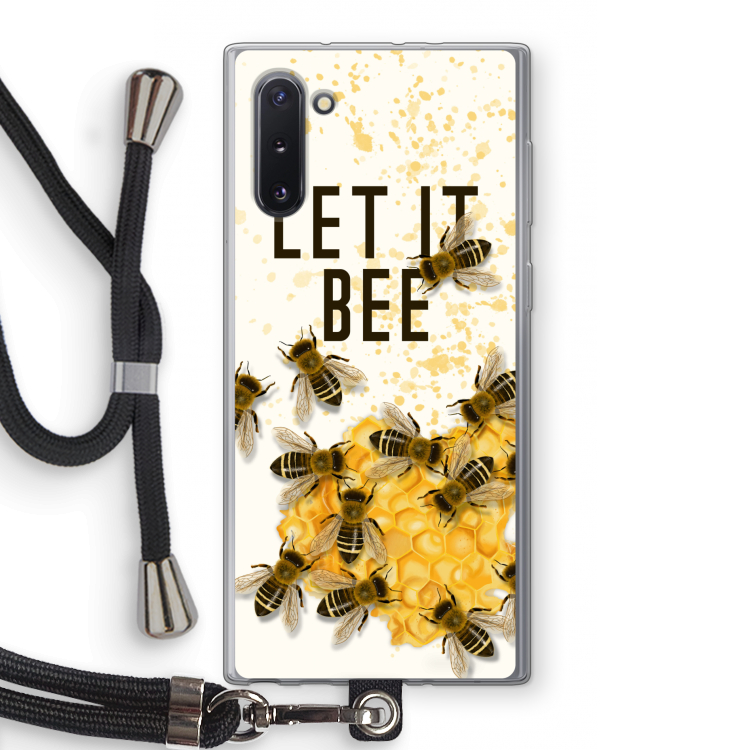 CaseCompany Let it bee: Samsung Galaxy Note 10 Transparant Hoesje met koord