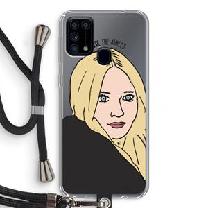 CaseCompany Ashley: Samsung Galaxy M31 Transparant Hoesje met koord