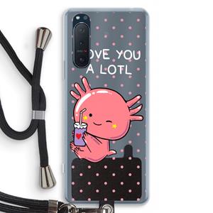 CaseCompany Love You A Lotl: Sony Xperia 5 II Transparant Hoesje met koord