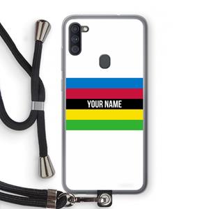 CaseCompany WK Wielrennen: Samsung Galaxy A11 Transparant Hoesje met koord