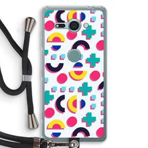 CaseCompany 8-bit N°2: Sony Xperia XZ2 Compact Transparant Hoesje met koord