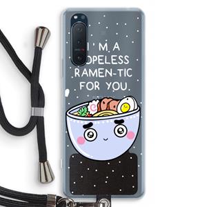 CaseCompany I'm A Hopeless Ramen-Tic For You: Sony Xperia 5 II Transparant Hoesje met koord