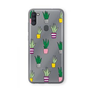CaseCompany Sanseveria: Samsung Galaxy A11 Transparant Hoesje