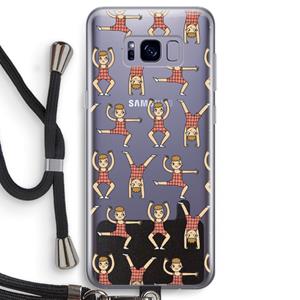 CaseCompany Gymboys: Samsung Galaxy S8 Transparant Hoesje met koord