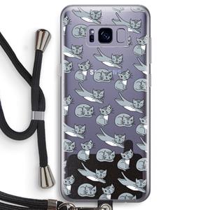 CaseCompany Poezen: Samsung Galaxy S8 Transparant Hoesje met koord