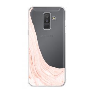 CaseCompany Peach bath: Samsung Galaxy A6 Plus (2018) Transparant Hoesje