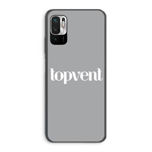 CaseCompany Topvent Grijs Wit: Xiaomi Redmi Note 10 5G Transparant Hoesje