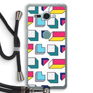 CaseCompany 8-bit N°7: Sony Xperia XZ2 Compact Transparant Hoesje met koord