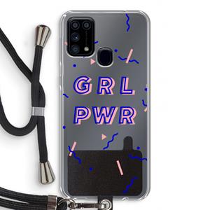 CaseCompany GRL PWR: Samsung Galaxy M31 Transparant Hoesje met koord
