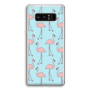 CaseCompany Anything Flamingoes: Samsung Galaxy Note 8 Transparant Hoesje