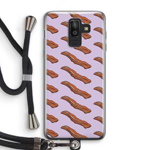 CaseCompany Bacon to my eggs #2: Samsung Galaxy J8 (2018) Transparant Hoesje met koord