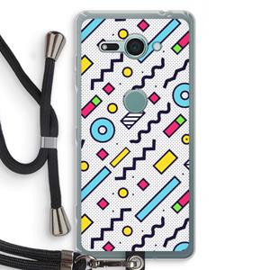 CaseCompany 8-bit N°8: Sony Xperia XZ2 Compact Transparant Hoesje met koord
