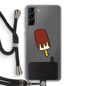 CaseCompany Frisco: Samsung Galaxy S21 Plus Transparant Hoesje met koord
