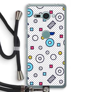 CaseCompany 8-bit N°9: Sony Xperia XZ2 Compact Transparant Hoesje met koord