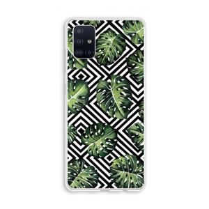 CaseCompany Geometrische jungle: Galaxy A51 4G Transparant Hoesje