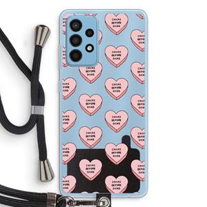CaseCompany Chicks before dicks: Samsung Galaxy A52 Transparant Hoesje met koord