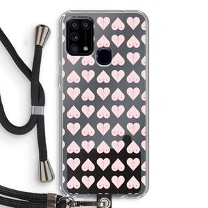 CaseCompany Ass 'n Titties: Samsung Galaxy M31 Transparant Hoesje met koord