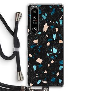 CaseCompany Terrazzo N°11: Sony Xperia 1 III Transparant Hoesje met koord
