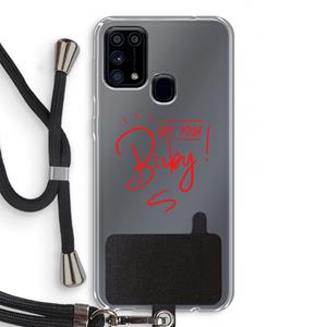 CaseCompany Not Your Baby: Samsung Galaxy M31 Transparant Hoesje met koord
