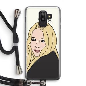 CaseCompany Mary Kate: Samsung Galaxy J8 (2018) Transparant Hoesje met koord