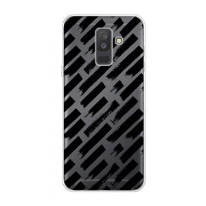 CaseCompany Zwarte vegen: Samsung Galaxy A6 Plus (2018) Transparant Hoesje