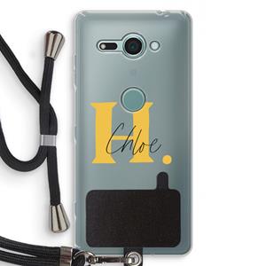 CaseCompany Amber Script: Sony Xperia XZ2 Compact Transparant Hoesje met koord
