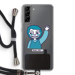 CaseCompany Zwaai: Samsung Galaxy S21 Plus Transparant Hoesje met koord