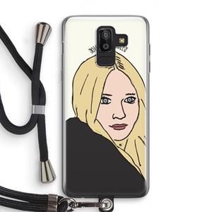 CaseCompany Ashley: Samsung Galaxy J8 (2018) Transparant Hoesje met koord