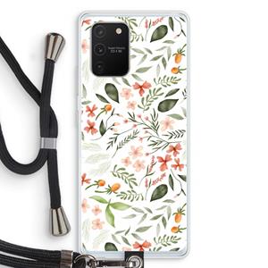 CaseCompany Sweet little flowers: Samsung Galaxy S10 Lite Transparant Hoesje met koord