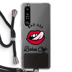 CaseCompany Badass Babes Club: Sony Xperia 1 III Transparant Hoesje met koord