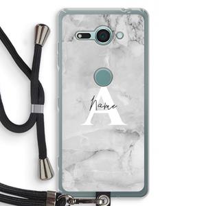 CaseCompany Ivory Marble: Sony Xperia XZ2 Compact Transparant Hoesje met koord