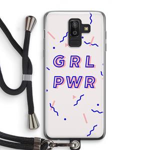 CaseCompany GRL PWR: Samsung Galaxy J8 (2018) Transparant Hoesje met koord