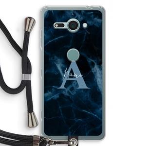 CaseCompany Midnight Marble: Sony Xperia XZ2 Compact Transparant Hoesje met koord