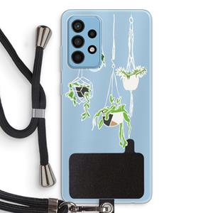 CaseCompany Hang In There: Samsung Galaxy A52 Transparant Hoesje met koord