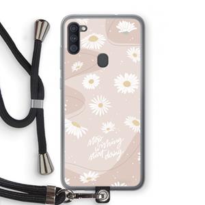 CaseCompany Daydreaming becomes reality: Samsung Galaxy A11 Transparant Hoesje met koord