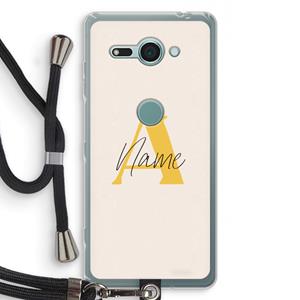 CaseCompany Amber Script: Sony Xperia XZ2 Compact Transparant Hoesje met koord