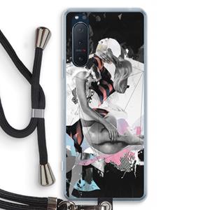 CaseCompany Camouflage de sommeil: Sony Xperia 5 II Transparant Hoesje met koord