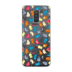 CaseCompany Kleurrijke katten: Samsung Galaxy A6 Plus (2018) Transparant Hoesje